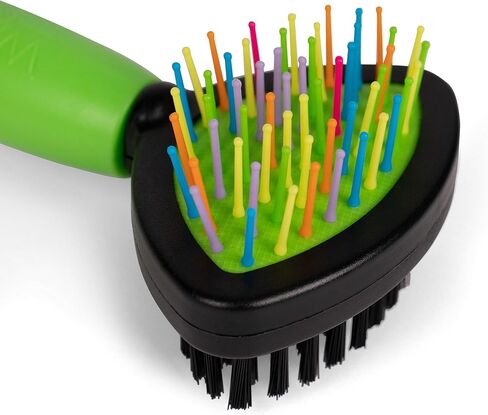 Wags & Wiggles Double Sided Dog Brush - Efficient Pet Grooming for Long or Short Haired Dogs & Cats, Shedding & Detangling, Doodle & Poodle Brush in Kuwait
