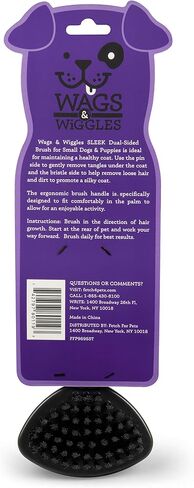 Wags & Wiggles Double Sided Dog Brush - Efficient Pet Grooming for Long or Short Haired Dogs & Cats, Shedding & Detangling, Doodle & Poodle Brush in Kuwait