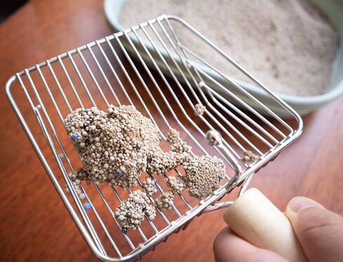 مغرفة فضلات القطط من إل دي دوج، مغرفة فضلات القطط المعدنية، مجرفة عميقة، مقبض خشبي، صندوق فضلات سريع الغربلة للقطط والقطط الصغيرة (فضي) in Kuwait