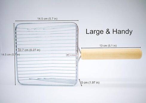 مغرفة فضلات القطط من إل دي دوج، مغرفة فضلات القطط المعدنية، مجرفة عميقة، مقبض خشبي، صندوق فضلات سريع الغربلة للقطط والقطط الصغيرة (فضي) in Kuwait