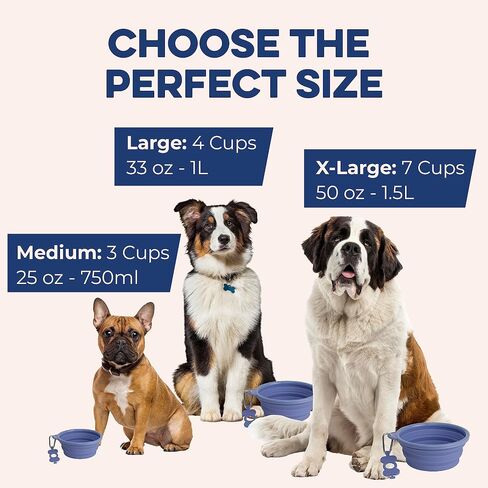 Bonza Collapsible Dog Bowl Large 33 oz, Silicone Travel Bowl, Moss Green in Kuwait