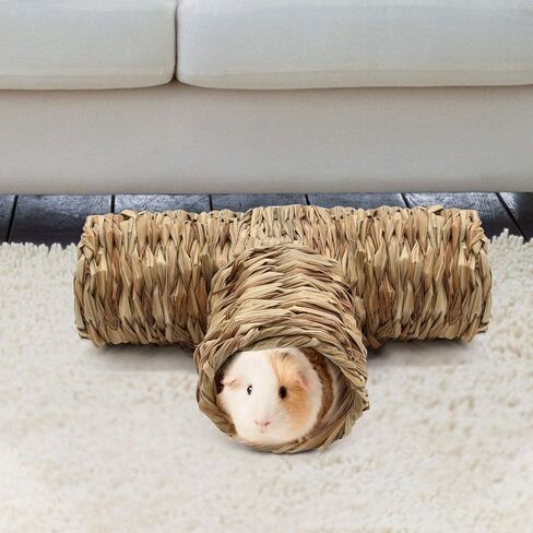 BWOGUE Hamster Grass Tunnel Toy Nature's Hideaway Guinea Pig Tunnels and Tubes Toys for Rats,Syrian Hamster,Ferrets,Guinea Pig,Chinchilla Hedgehog and Bunny in Saudi Arabia