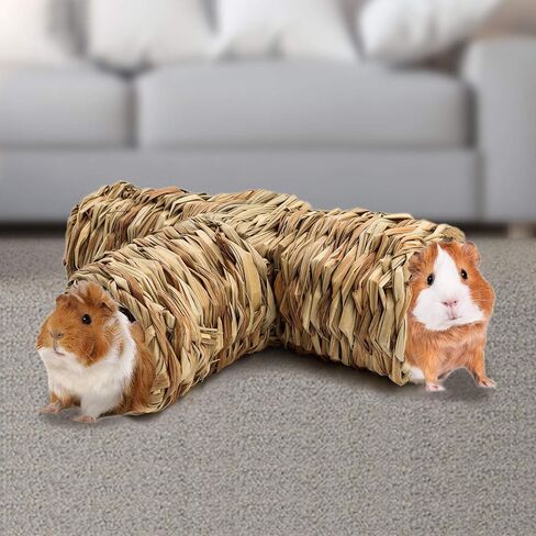BWOGUE Hamster Grass Tunnel Toy Nature's Hideaway Guinea Pig Tunnels and Tubes Toys for Rats,Syrian Hamster,Ferrets,Guinea Pig,Chinchilla Hedgehog and Bunny in Saudi Arabia