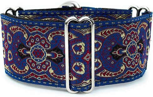 طوق كلب SightHound Gang Martingale للكلاب السلوقية السلوقية والسلالات الأخرى ذات الرقبة المماثلة بعرض 2 بوصة (M 11 بوصة - 14 بوصة)، أزرق in Saudi Arabia