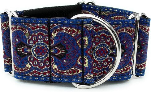 طوق كلب SightHound Gang Martingale للكلاب السلوقية السلوقية والسلالات الأخرى ذات الرقبة المماثلة بعرض 2 بوصة (M 11 بوصة - 14 بوصة)، أزرق in Saudi Arabia