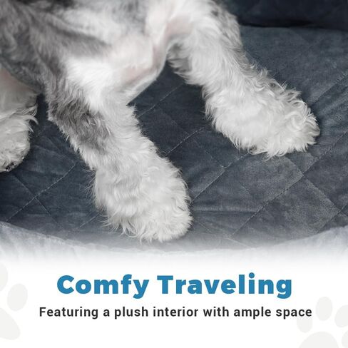 Dog Car Seat Booster - Upgraded Dog Booster Seat with Safety Design, Car Seat for Dogs with Car Anxiety, Pet Dog Car Seat Easy Clean-Up and Easy-Install (Small Gray Car Seat) in Kuwait