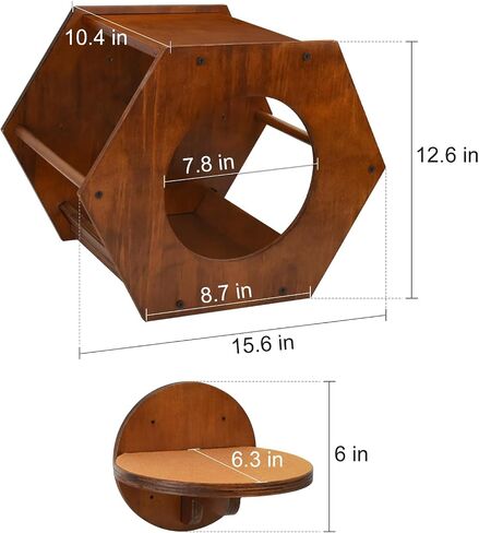 Cat Wall Furniture, Cat Wall Shelves Fit Cat Up to 15Lbs, 1 Cat Shelf and 3 Cat Wall Steps with Scratching Pad,Cat Climbing Shelf and Perch for Wall, Cat Shelves Wall Mount, Gift for Cat in Saudi Arabia