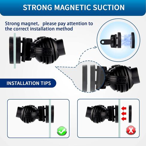 FREESEA Aquarium Powerhead Wave Maker: 1050 GPH Circulation Wavemaker Pump - 360° Adjustable Power Head with Magnetic Suction for 1-55 Gallon Fish Tank | Saltwater | Freshwater in Kuwait