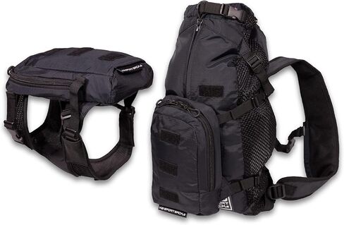 K9 Sport Sack Medium Black Walk-On Dog Backpack with Harness for Pets in Kuwait