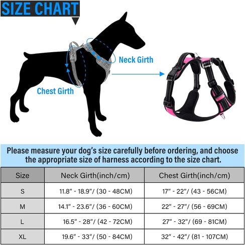 حزام صدرية للكلاب بدون سحب من بلوتوس بيت، يمكن تحريره عند الرقبة، صدرية عاكسة قابلة للتعديل مضادة للاختناق للكلاب، مبطنة ناعمة مع مقبض تحكم سهل، للكلاب الصغيرة والمتوسطة والكبيرة (L، رمادي) in Kuwait