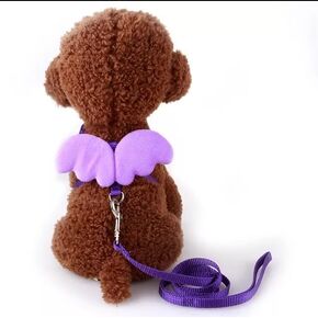 Pet Accessories Leashes Harness Set Angel Wings. Cats Dogs Rabbits Hamsters. Adjustable Mesh Vest Chest Strap Outdoor Suit Small Medium Pets (Pink)(Blue)(Purple) Size (XS)(S)(M) (Dark Blue, XS)