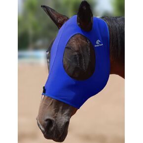Mask Tech Horse Fly Mask Elasticity Breathable Fabric with UV Protection Soft Mesh for Horse Entwined Straps M in Saudi Arabia