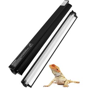 8W T5 HO UVB Reptile Light Fixture Kit, Terrarium Hood Light with Reptile Light Desert UVB 5.0 Fluorescent Tube,Terrarium Hood Light Suitable