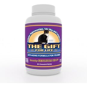 مكملات الورك والمفاصل المتقدمة للقطط من The Gift For Life، 60 قطعة حلوى قابلة للمضغ، كبد البقر الذواقة ذو الطاقة الشبابية، إبطاء الشيخوخة، زيادة الحيوية وطول العمر لجميع السلالات in Kuwait