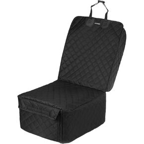 Dog Car Seat Covers Front Seat Cover with Side Flaps 100% Waterproof Car Seat Protector for Pets Scratch Proof Non-Slip Durable for Cars,Trucks & SUVs (Black) in Saudi Arabia
