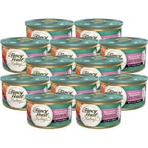 Purina Fancy Feast Medleys Wet Cat Food, Wild Salmon Primavera with Tomatoes, Carrots & Spinach in Silky Broth, Canned Wet Cat Food, 3 Ounce (Pack of 12) in Saudi Arabia