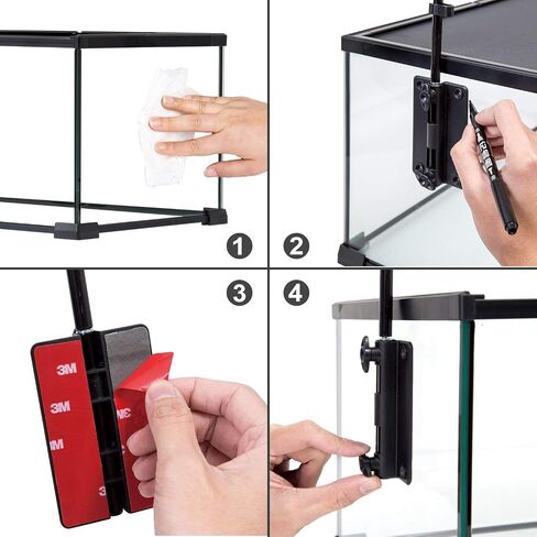 OIIBO Reptile Lamp Stand, Reptile Heat Lamp Stand Adjustable Height Hanging Lamp Fixture Holder for Reptile Terrarium Tank UVB Heating Light in Saudi Arabia