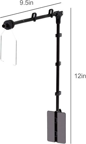 OIIBO Reptile Lamp Stand, Reptile Heat Lamp Stand Adjustable Height Hanging Lamp Fixture Holder for Reptile Terrarium Tank UVB Heating Light in Saudi Arabia