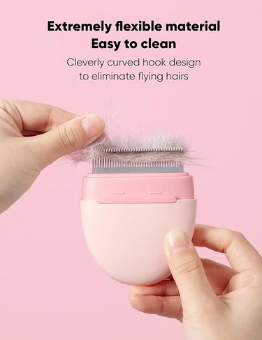 فرشاة العناية بالقطط من GRBISI، فرشاة تنظيف وتدليك الحيوانات الأليفة، فرش ناعمة للكلاب، جيب للقطط، مشط محمول من الفولاذ المقاوم للصدأ، شعر أسنان داخلي وخارجي لإزالة المعطف السفلي المتشابك بسهولة (مرصوف بالحصى، خوخ) in Kuwait