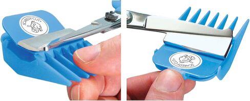 SCAREDY CUT Silent Pet Grooming Kit for Dog, Cat and all Pet Grooming - A Quiet Alternative to Electric Clippers for Sensitive Pets (Left-Handed Blue) in Saudi Arabia