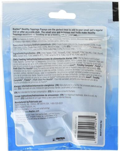 Kaytee Fiesta Healthy Toppings Papaya, 2.5 Ounces (Pack of 4) in Kuwait