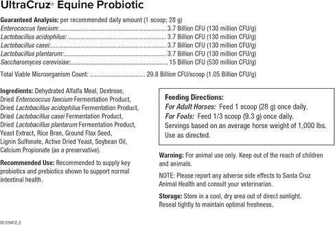 UltraCruz Equine Probiotic Supplement for Horses, 25 lb., Pellet (400 Day Supply) in Saudi Arabia