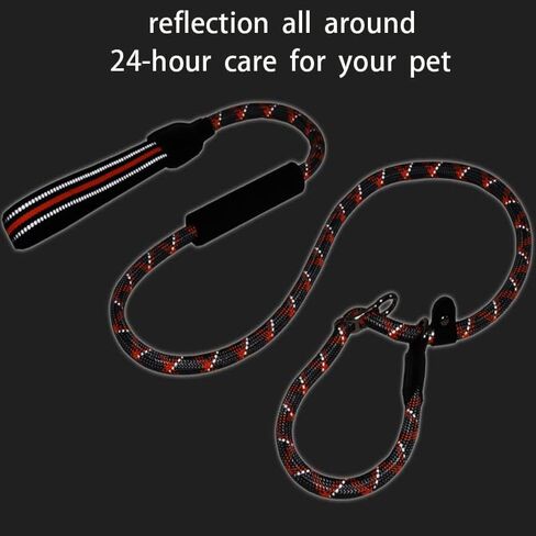 مقود Analovic سهل الانزلاق للكلاب بمقبض ناعم، مقود كلب متين عاكس بطول 6 أقدام، مقود تدريب للكلاب بدون سحب، مقود سهل الاستخدام للكلاب الصغيرة والمتوسطة والكبيرة. (L، الأزرق) in Kuwait