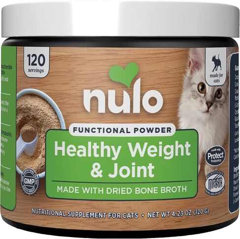 Nulo Functional Powder Healthy Weight and Joint Cat Supplement, Made with Glucosamine & Probiotics, 120 Servings in Saudi Arabia