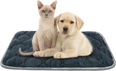 furrybaby Dog Bed Mat Flat Crate Mat with Anti-Slip Bottom Machine Washable Pet Kennel Pad for Dog Sleeping (XS 22x13'', Grey Mat) in Saudi Arabia