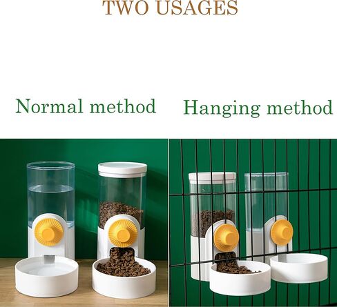 مجموعة موزع طعام ومياه للقطط، وحدة تغذية أوتوماتيكية معلقة للجرو والكلب والقطط ومعظم الحيوانات الصغيرة (أزرق) in Kuwait