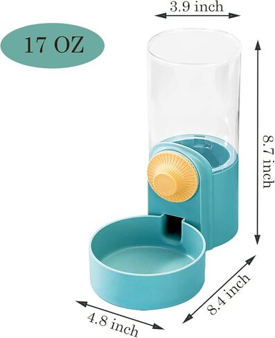 مجموعة موزع طعام ومياه للقطط، وحدة تغذية أوتوماتيكية معلقة للجرو والكلب والقطط ومعظم الحيوانات الصغيرة (أزرق) in Kuwait