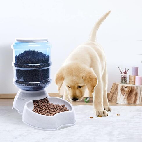 Pet Water Dispenser Automatic for Dogs Cats, BPA-Free, Gravity Refill, Self Feeding for Small Medium Pets Puppy Kitten Rabbit - 1 Gallon (Waterer) in Saudi Arabia