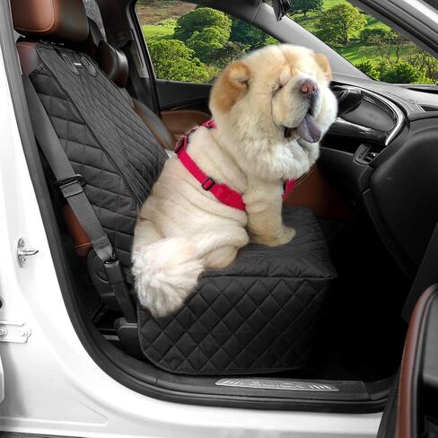 أغطية مقاعد السيارة للكلاب من FATTY CHOWCHOW، واقي مقعد السيارة مقاوم للماء بنسبة 100% للحيوانات الأليفة، المقعد الأمامي مقاوم للخدش، غير قابل للانزلاق، متين للسيارات والشاحنات وسيارات الدفع الرباعي (كريمي) in Kuwait
