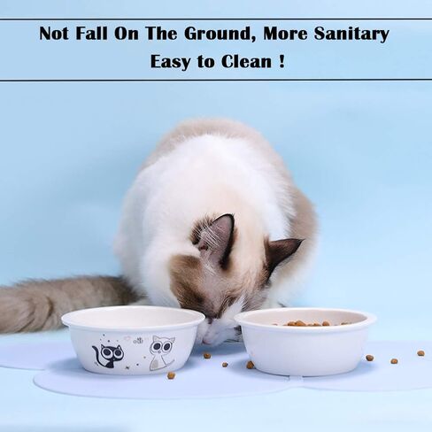 Silicone Pet Feeding Food Mat Dog Cat Placemat Mat with Raised Edge, Anti-Slip Waterproof Pet Bowl Mats Pet Food Tray (Black) in Saudi Arabia