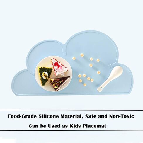 Silicone Pet Feeding Food Mat Dog Cat Placemat Mat with Raised Edge, Anti-Slip Waterproof Pet Bowl Mats Pet Food Tray (Black) in Saudi Arabia