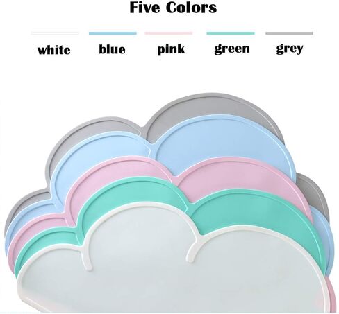 Silicone Pet Feeding Food Mat Dog Cat Placemat Mat with Raised Edge, Anti-Slip Waterproof Pet Bowl Mats Pet Food Tray (Black) in Saudi Arabia