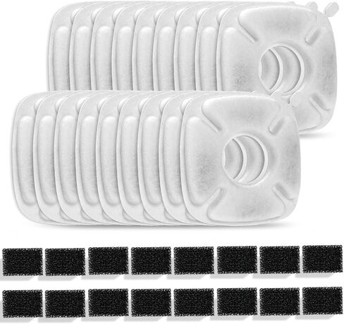 Cat Water Fountain Filter, 8 Pack Replacement Filters & 8 Pack Replacement Pre-Filter Sponges for 95oz/2.8L Automatic Pet Fountain Cat Water Fountain Dog Water Dispenser in Saudi Arabia