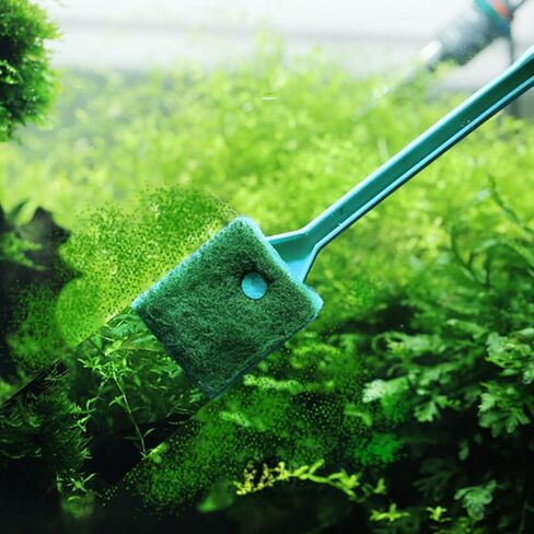 Jegtew Aquarium Cleaning Tool Brush Sponge Scrubber Pad for Glass Fish Tanks in Kuwait