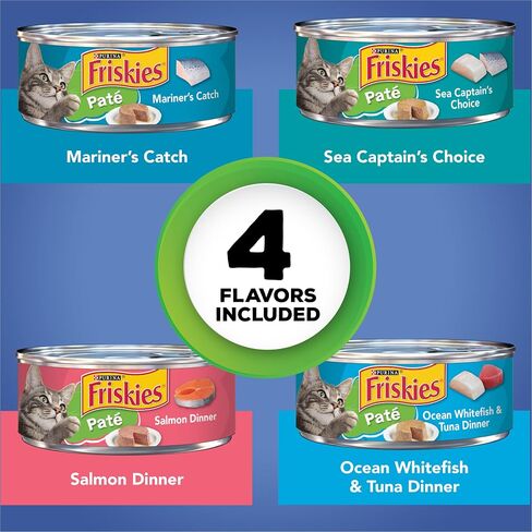 Friskies Purina Friskies Wet Cat Food Pate Variety Pack, Seafood Favorites - (32) 5.5 oz. Cans in Saudi Arabia