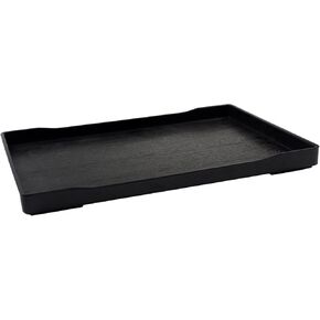 OMEM Reptile Bowl Large Food and Water Dish Enough Space Also Fit for Bath Simulated Wood Grain Surface (S, White)