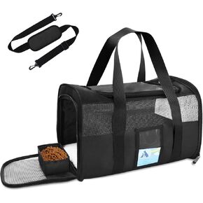 Refrze Pet Carrier Airline Approved, Cat Carriers for Medium Cats Small Cats, Soft Dog Carriers for Small Dogs Medium Dogs, TSA Approved Pet Carrier for Cats Dogs of 15 Lbs, Puppy Carrier,Grey in Saudi Arabia