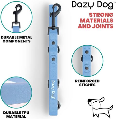 مقود Dazy Dog Dura مزدوج الطول مناسب لجميع الأحوال الجوية - متين - مقاوم للماء - خالٍ من الرائحة - أقوى من الجلد - سهل التنظيف - أداء عالٍ - مصمم (صغير/متوسط، أرجواني) in Saudi Arabia