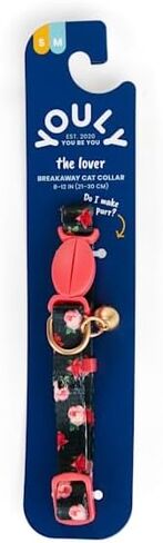 طوق قطة بطباعة وردة وردية من Youly باللون الأسود in Kuwait