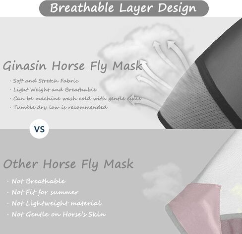 Horse Fly Mask,Fly Masks for Horses,Fly Masks for Horses with Ears,Horse Fly Mask with Ears,Fine Mesh Fly Mask with Ears,Lycra Fly Mask (Medium, Grey) in Kuwait