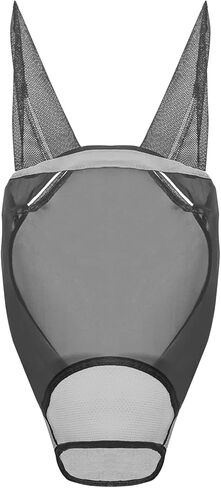 Horse Fly Mask,Fly Masks for Horses,Fly Masks for Horses with Ears,Horse Fly Mask with Ears,Fine Mesh Fly Mask with Ears,Lycra Fly Mask (Medium, Grey) in Kuwait