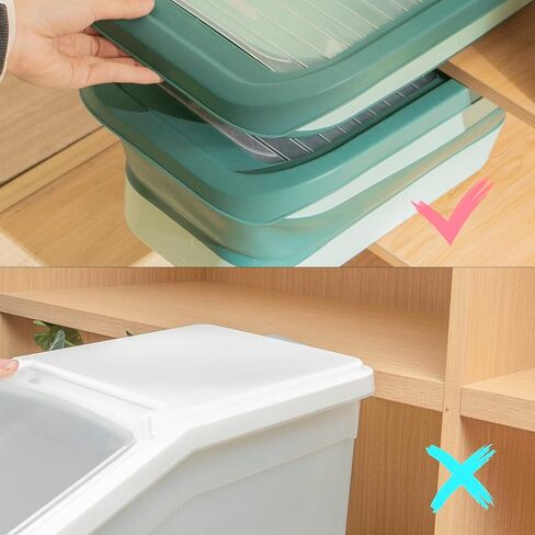 DDMOMMY 13 Lbs Dog Food Storage Container - Collapsible Dog Food Container with Sliding Lid, Measuring Cup and Silicone Bowl, Pet Food Storage Containers For Dog, Cats and Other Pet (Green) in Kuwait