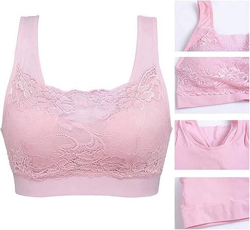 NOIPPONG الدانتيل Bralettes للنساء مبطن الرياضة الصدرية تانك القمم Wirefree الراحة اليوغا كامي الرياضة حمالات الصدر لليوجا اللياقة البدنية الجري in Saudi Arabia