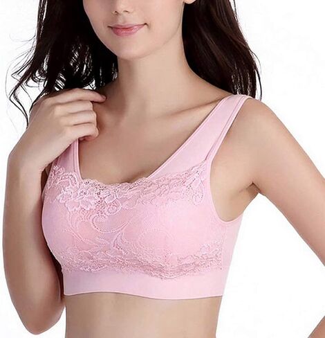 NOIPPONG الدانتيل Bralettes للنساء مبطن الرياضة الصدرية تانك القمم Wirefree الراحة اليوغا كامي الرياضة حمالات الصدر لليوجا اللياقة البدنية الجري in Saudi Arabia