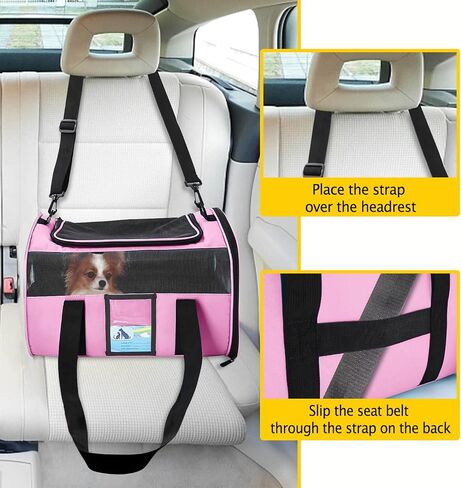Refrze Pet Carrier Airline Approved, Cat Carriers for Medium Cats Small Cats, Soft Dog Carriers for Small Dogs Medium Dogs, TSA Approved Pet Carrier for Cats Dogs of 15 Lbs, Puppy Carrier,Grey in Saudi Arabia