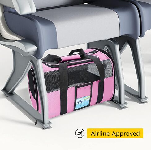 Refrze Pet Carrier Airline Approved, Cat Carriers for Medium Cats Small Cats, Soft Dog Carriers for Small Dogs Medium Dogs, TSA Approved Pet Carrier for Cats Dogs of 15 Lbs, Puppy Carrier,Grey in Saudi Arabia